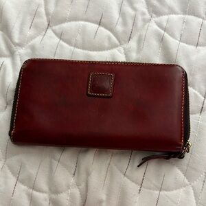 Rich Bordeaux Dooney & Bourke Leather Wallet